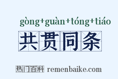 共贯同条是什么意思的图片